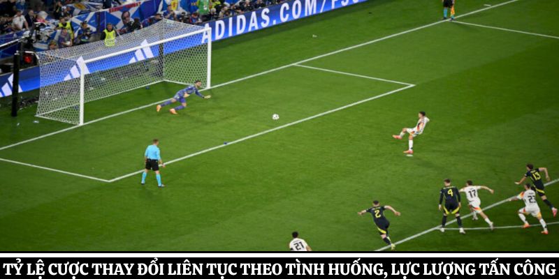 Tỷ lệ cược thay đổi liên tục theo tình huống và lực lượng tấn công
